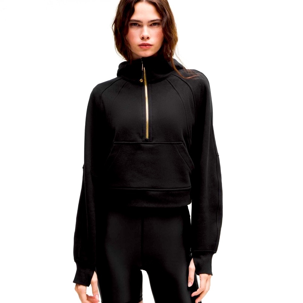 Lululemon Scuba Oversized Half-Zip Hoodie Black/Gold